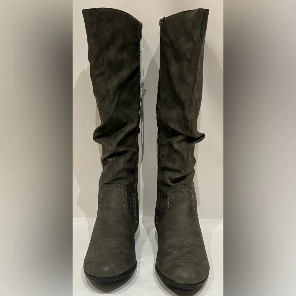 NEW Cliffs Francie Slouchy Faux Suede Knee-High Boots Size 8WIDE & WIDE CALF